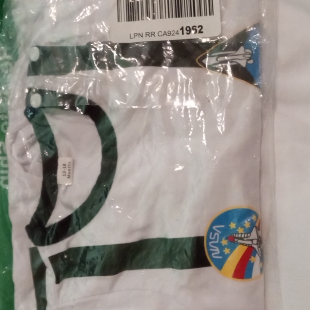 12-18 month old clothing. Unopened clean. Has a suspender design.
